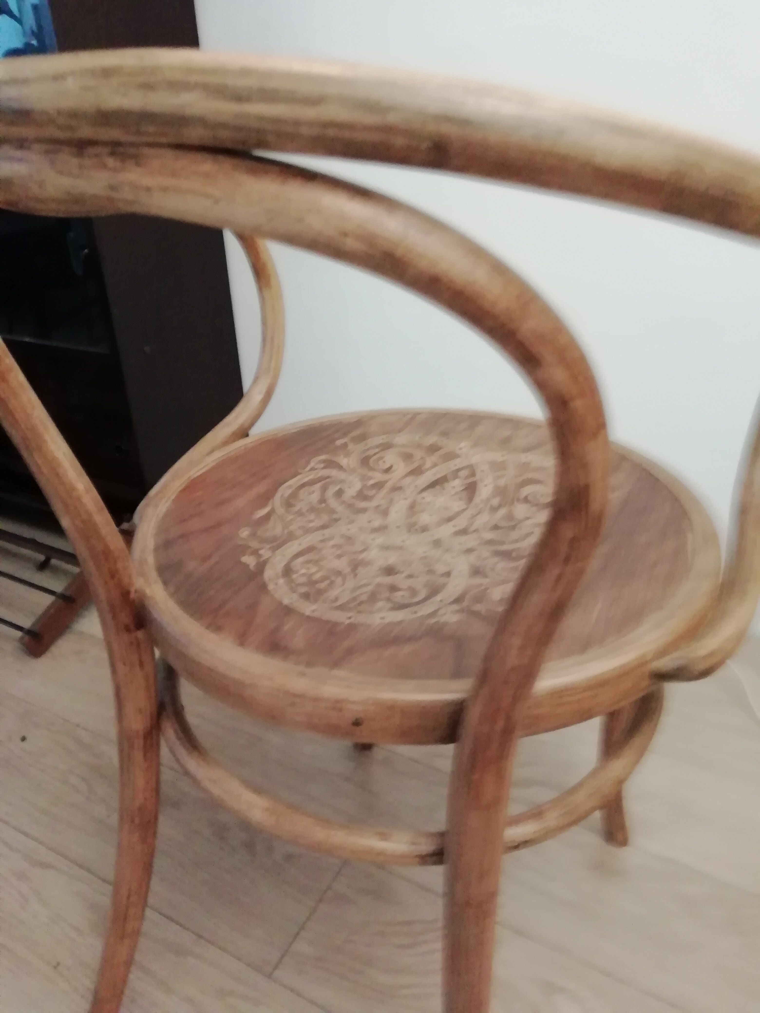 J&J Kohn curved wooden chair