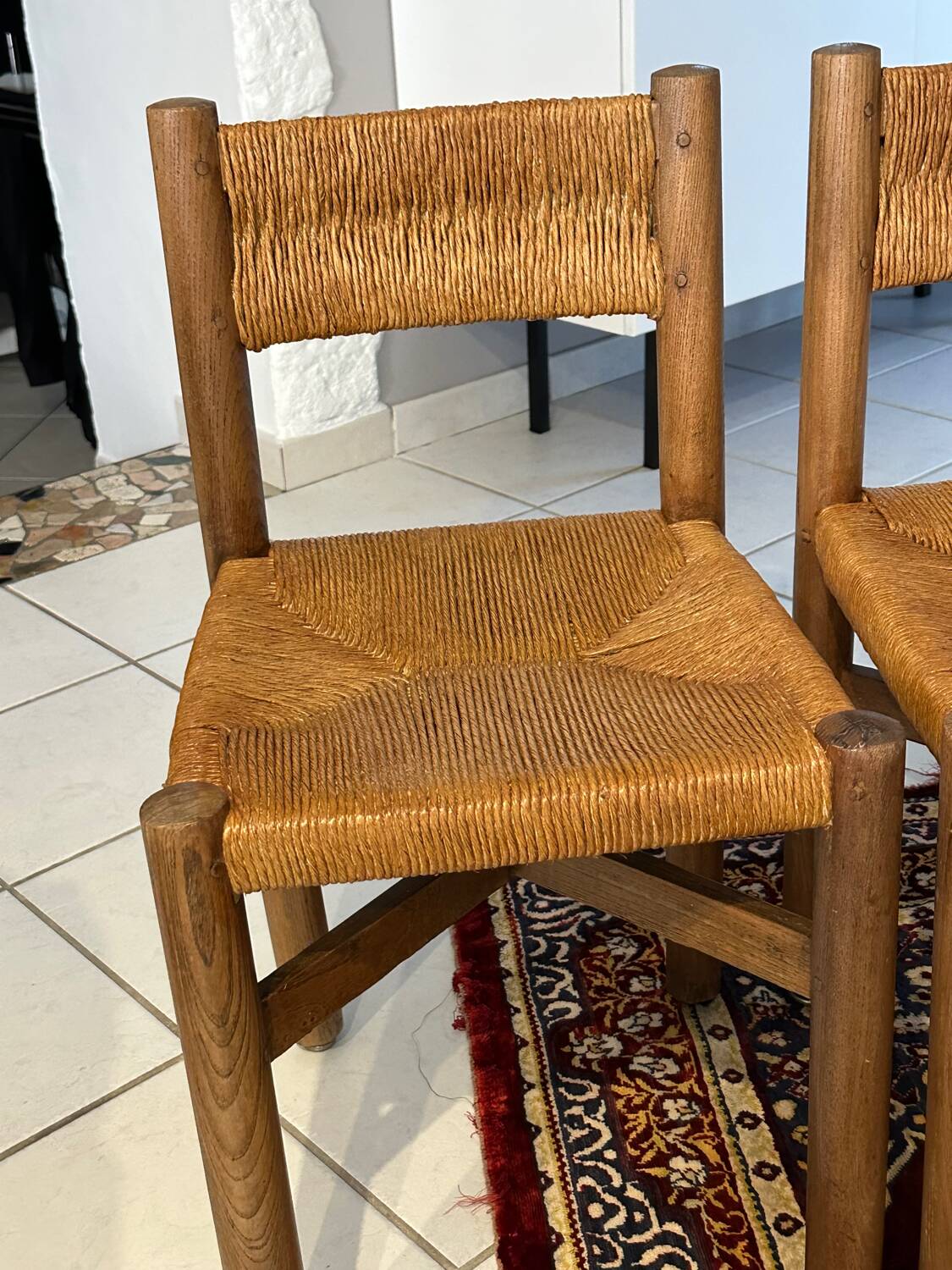 Set of 4 Méribel chairs by Charlotte Perriand 1950