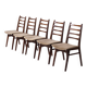 Set of 5 midcentury afromosia teak danish dining chairs, Denmark, 1960s