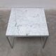 Pair of Carrara marble & chrome coffee or side tables, 1970s