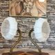 Art Deco 1950s brass wall lights