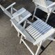 Set of 3 vintage folding garden armchairs