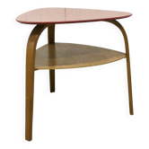 Table basse tripode baumann "bowwood" design hugues steiner 1960