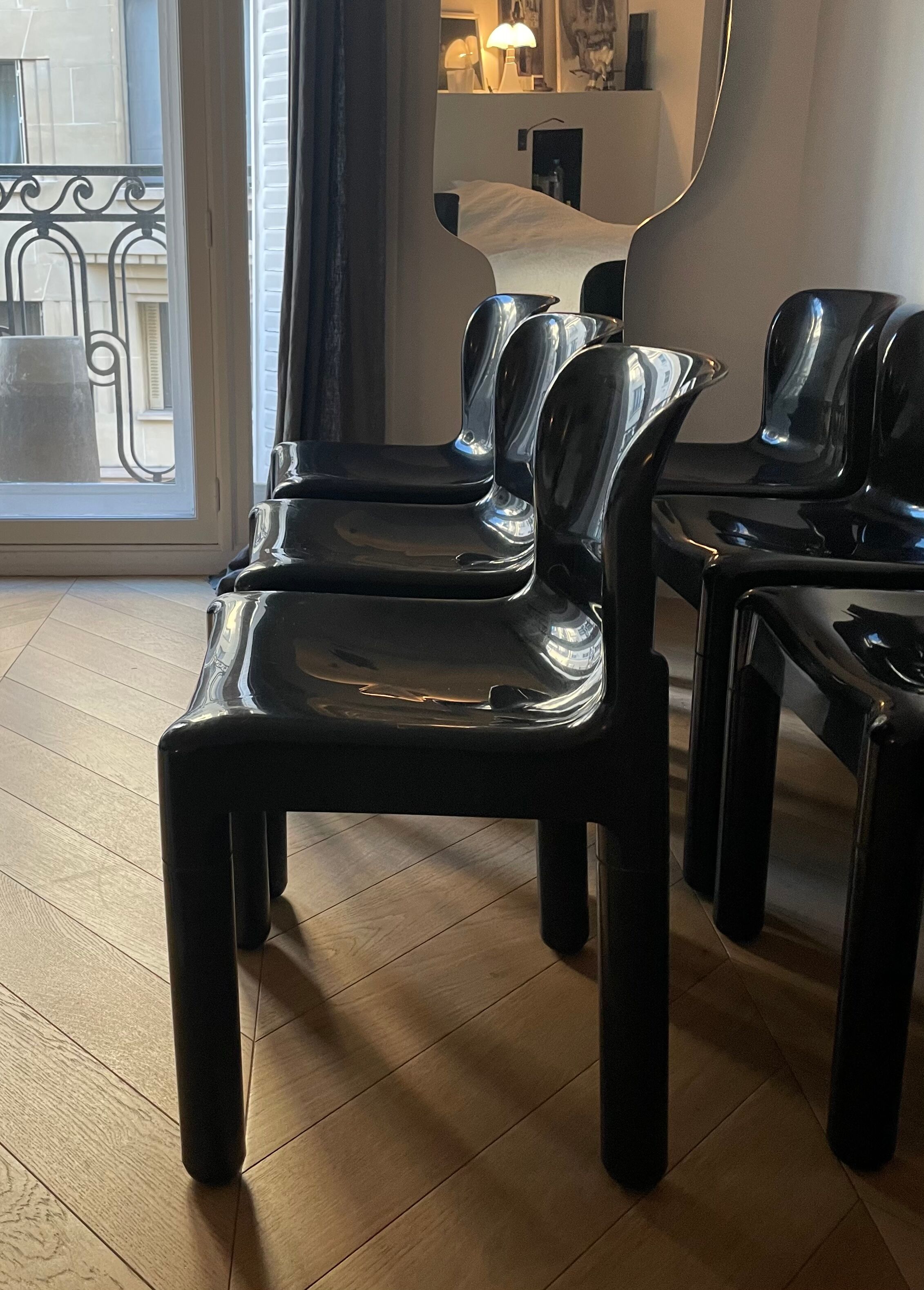 Set of 6 chairs 4875 by Carlo Bartoli for Kartell