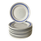 Flat earthenware plates from Luneville, 50s-60s