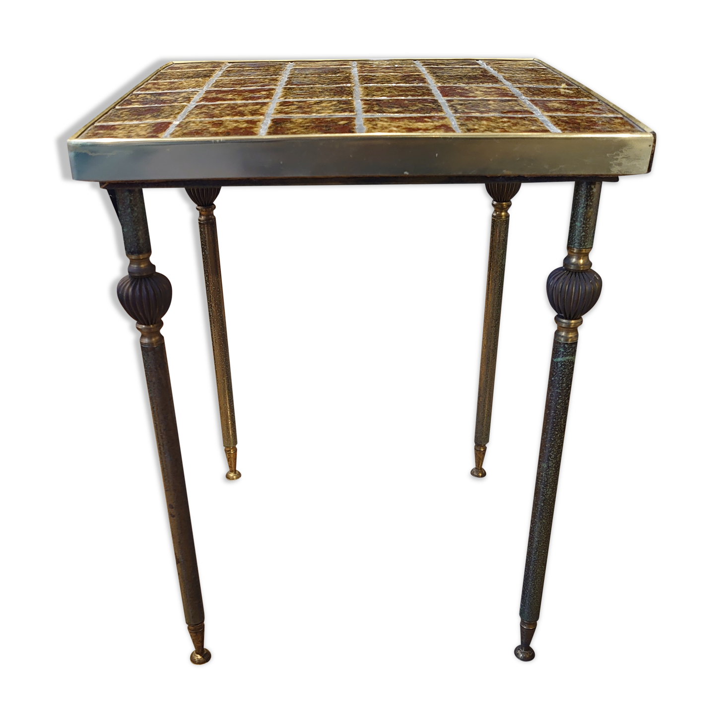 70s table with tiled top