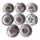 8 assiettes anciennes en faïence d’Art Clamecy décorée main