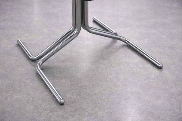 Pair of Vintage Mid-Century German Modern Fabric&Aluminum Chairs Mauser