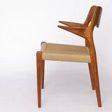Niels Otto Møller Model 55 Armchair – Danish Teak Dining Chair Paper cord