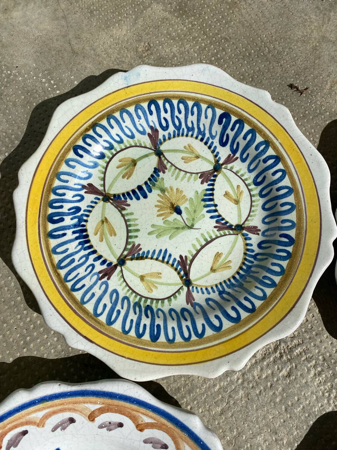 18th century Nevers earthenware plates