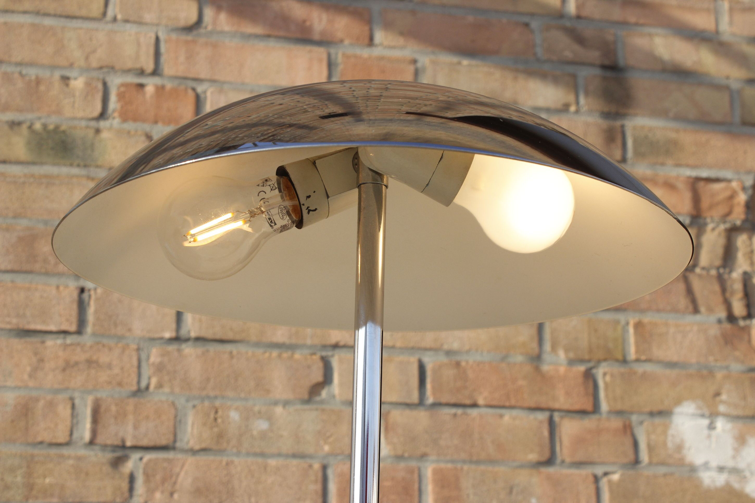 Space Age mushroom lamp lamp chrome, Switzerland, 1970s