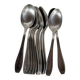 Manufrance 12 small silver-plated metal spoons / white