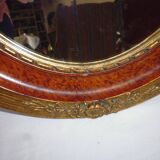 Art Deco oval mirror with gilding 50.5x40.5 cm / 2