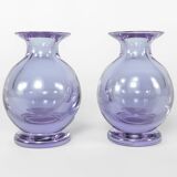Paire de vases vintage Seguso Vetri d'Arte en verre de Murano néodyme des années 1970