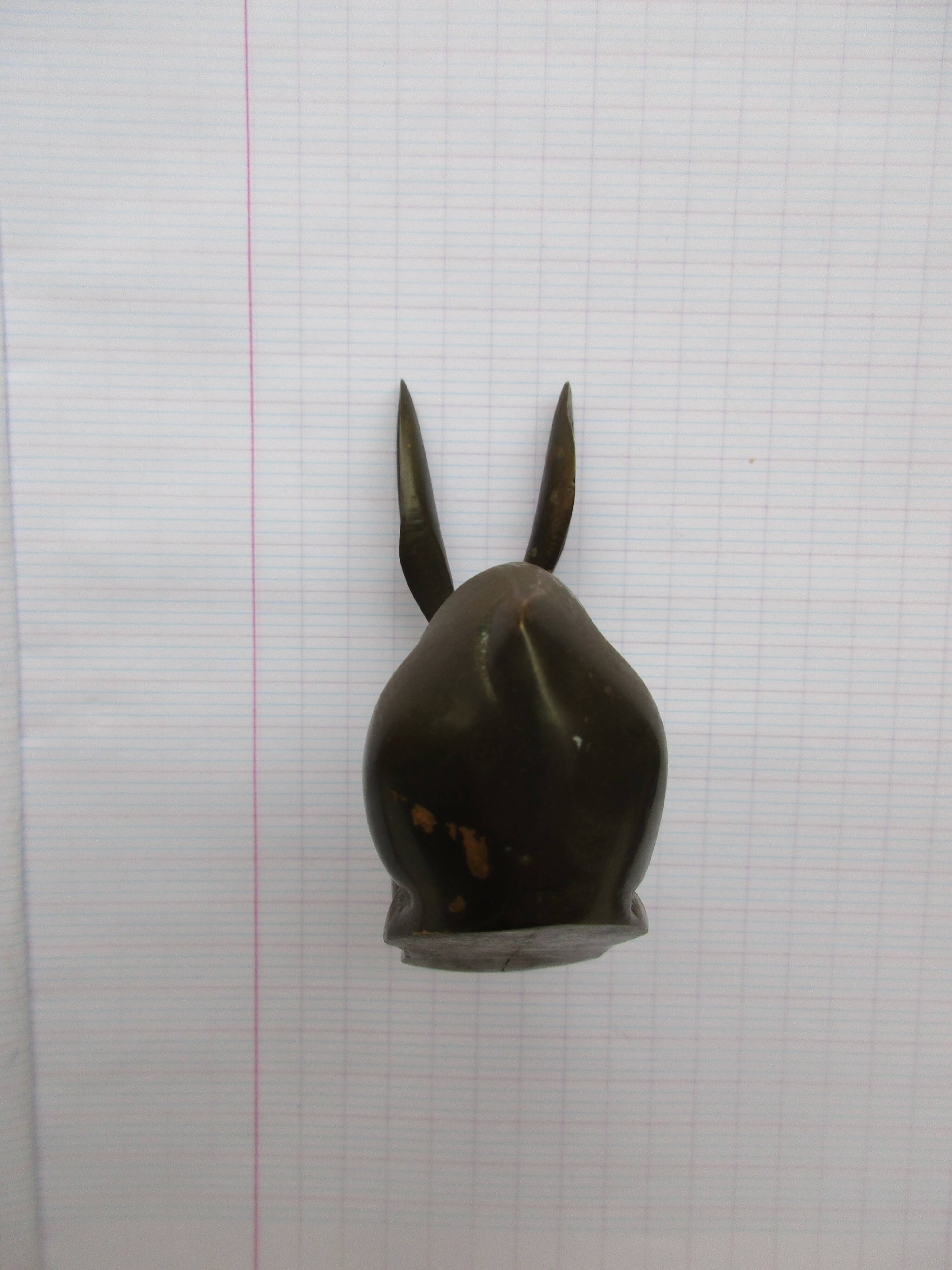 Rabbit-shaped brass paper press