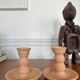 Pair of terracotta candlesticks