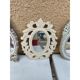 Set of 5 cerused wood mirrors