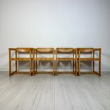 1960s Set of 4 Vintage Pine Model 313 Trybo Dining Chairs by Edvin Helseth