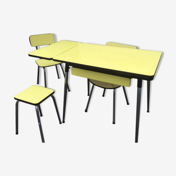 Table formica 2 chairs 1 stool year 60