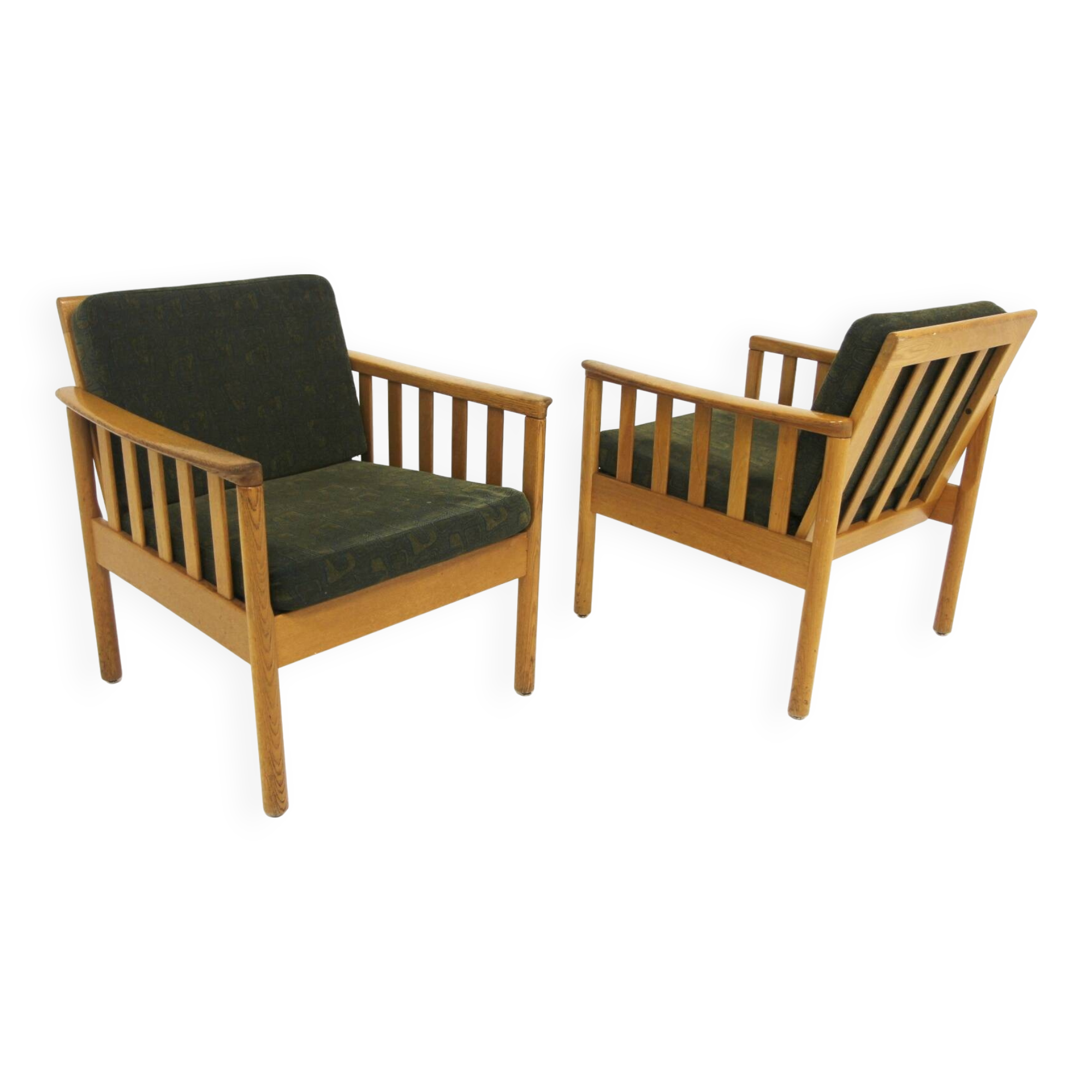 Set of 2 oak armchairs, Skaraborgs Möbelindustri, Sweden, 1960