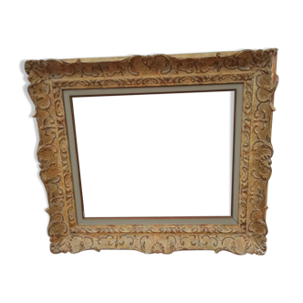 Old solid wood frame handcrafted