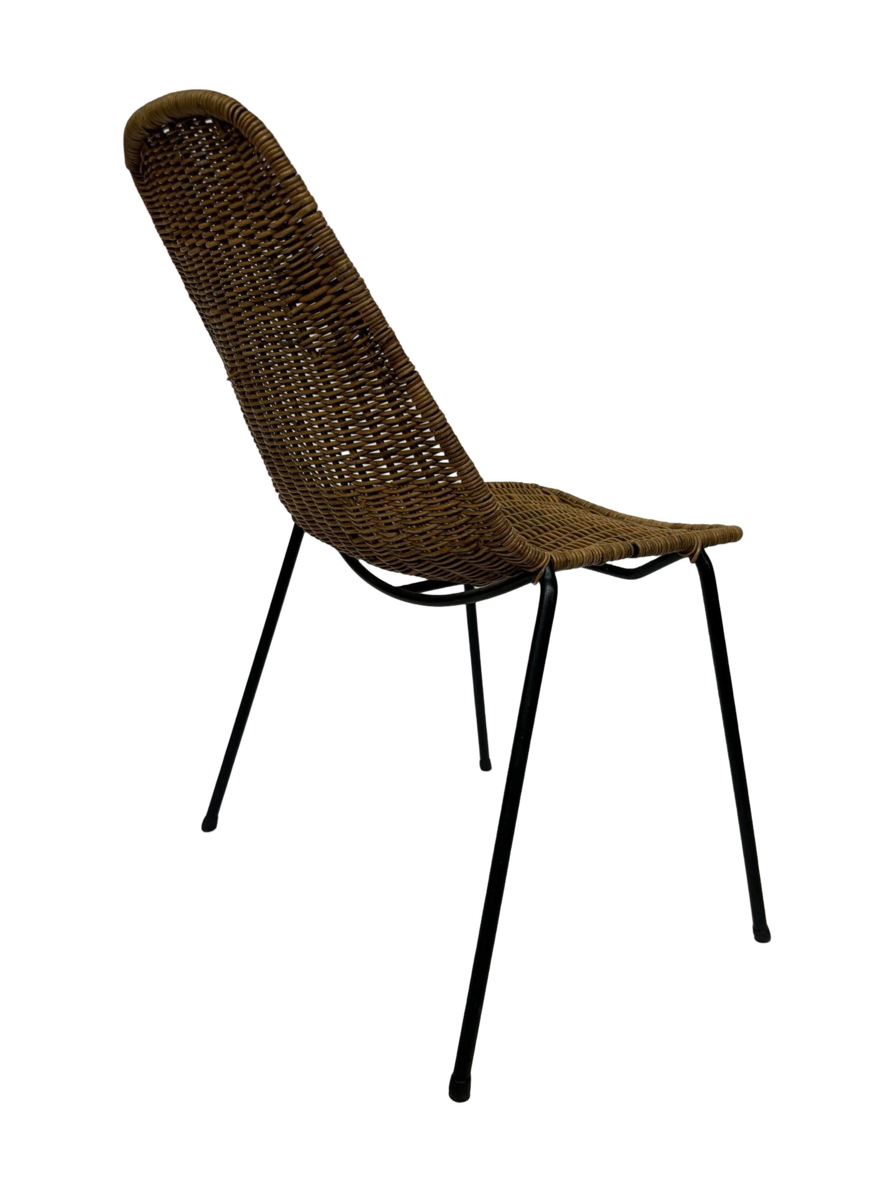 Vintage Rattan Chair Office Chair Gian Franco Legler 1950’S