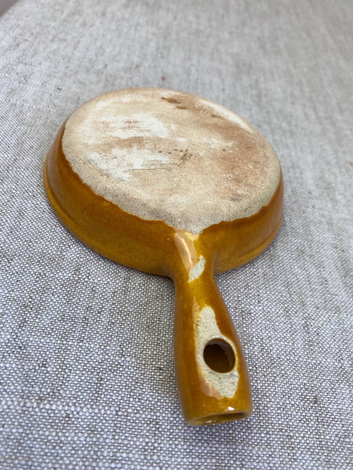 Vallauris ceramic trompe l'oeil plate / frying pan