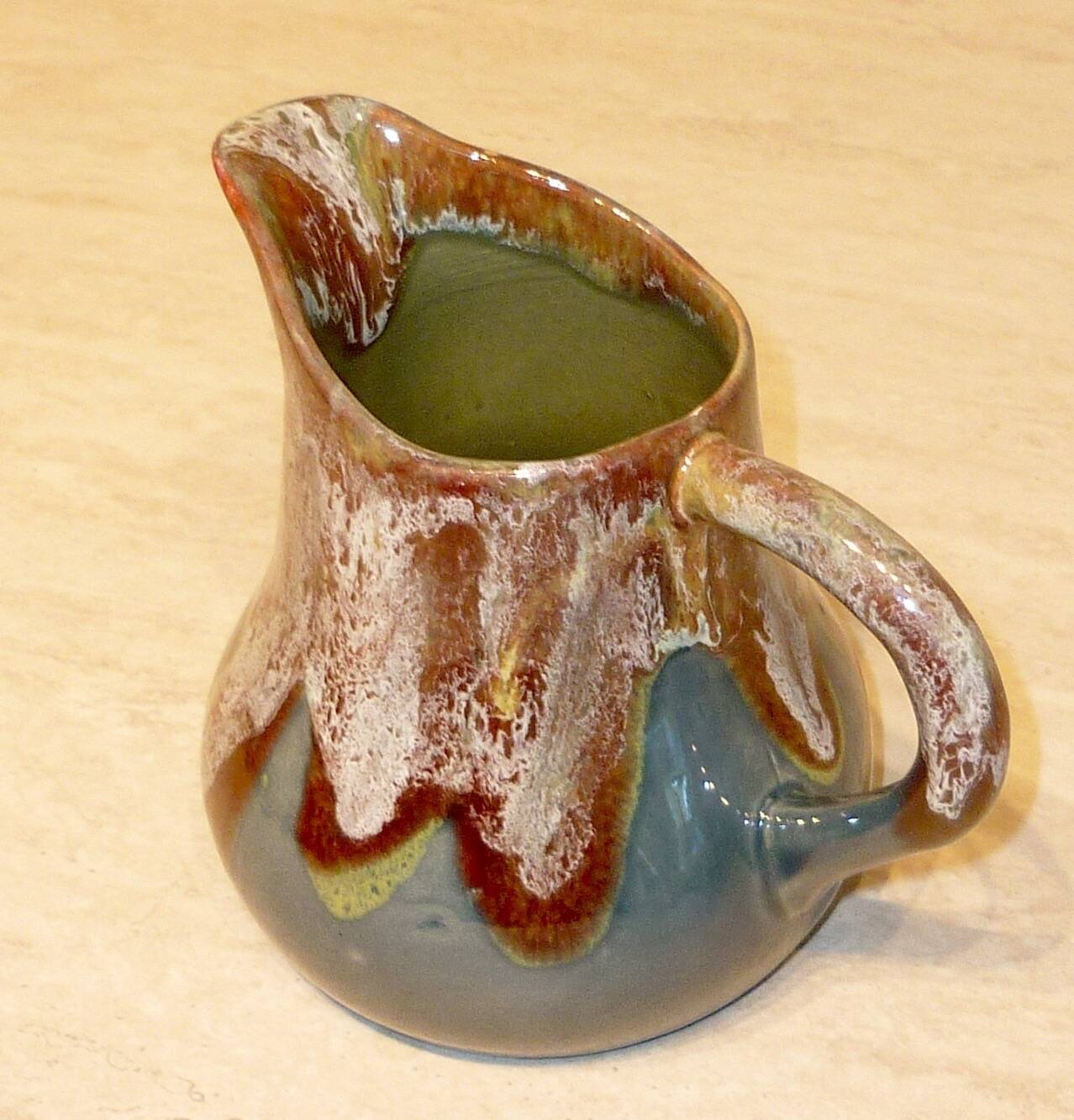 Fat Lava ceramic blue wine and water pitcher
