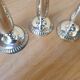 Set of 3 silver metal soliflores