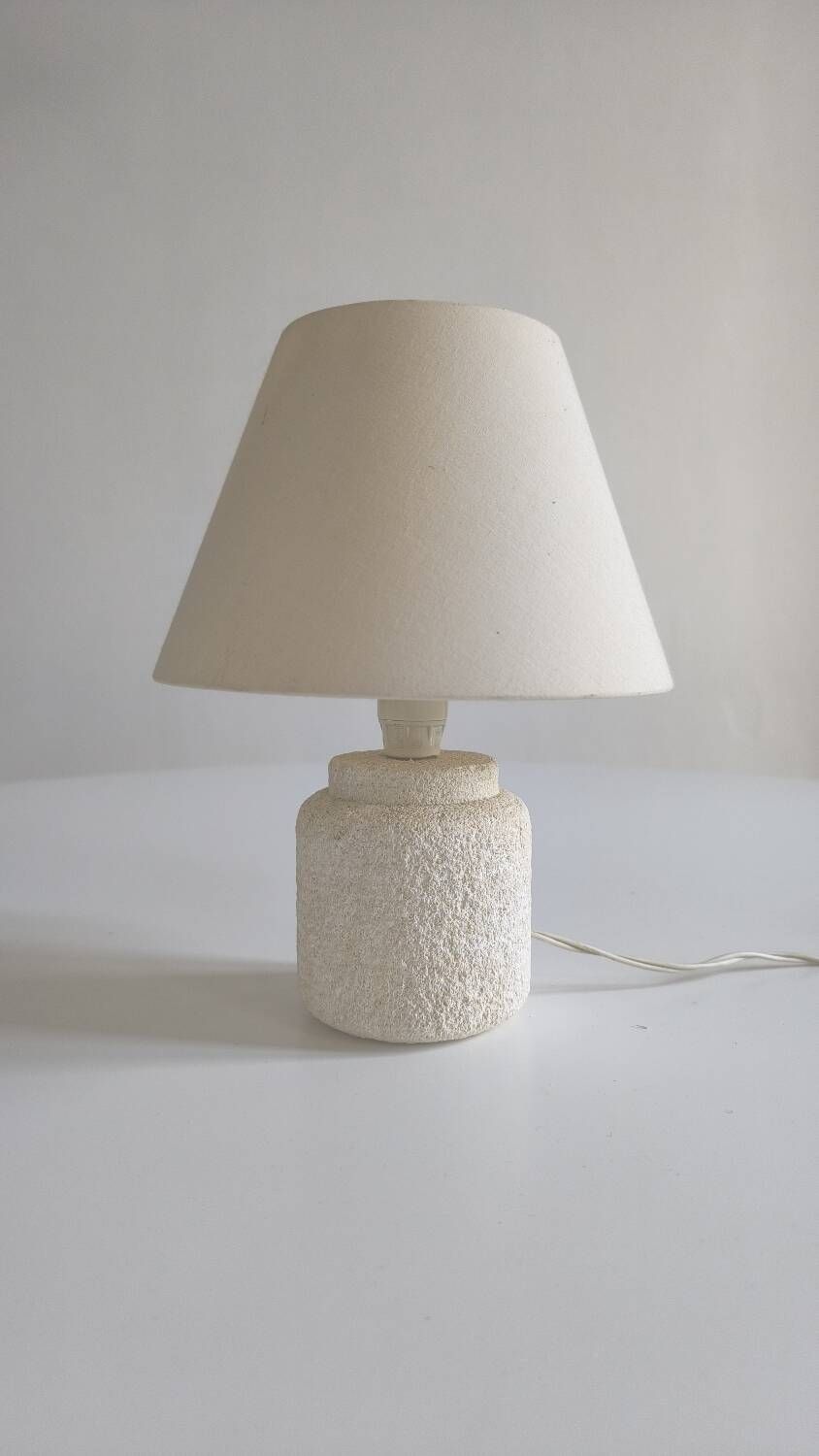 Small French lamp from the 1960s carved in stone