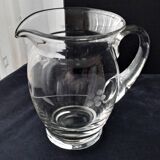 Water carafe, blown glass jug, sanded decor 1 L