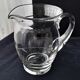 Carafe à eau  , pichet  en verre soufflé , Décor meulé  1 L