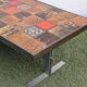 Vintage ceramic coffee table by Jean Gregorieff for Roche Bobois.