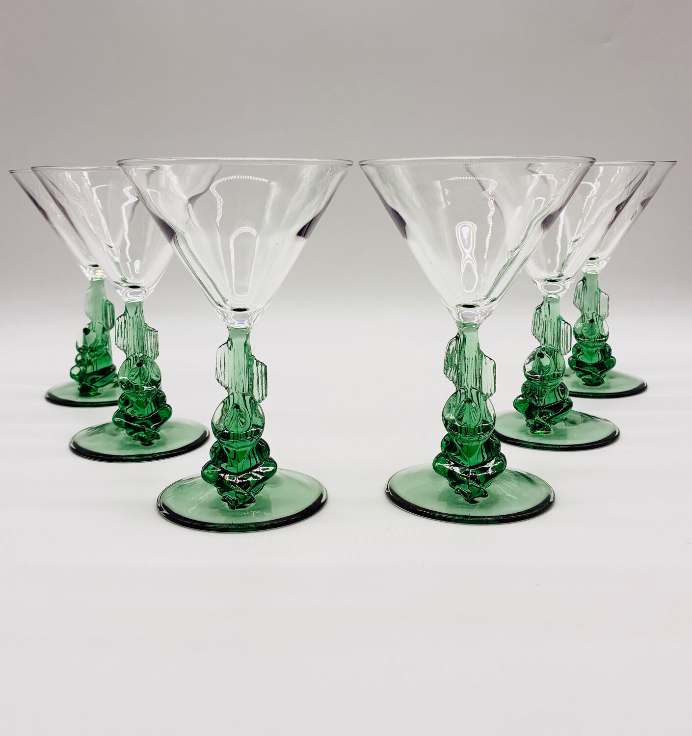 6 crystal champagne cocktail glasses, Luminarc France