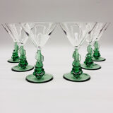 6 crystal champagne cocktail glasses, Luminarc France