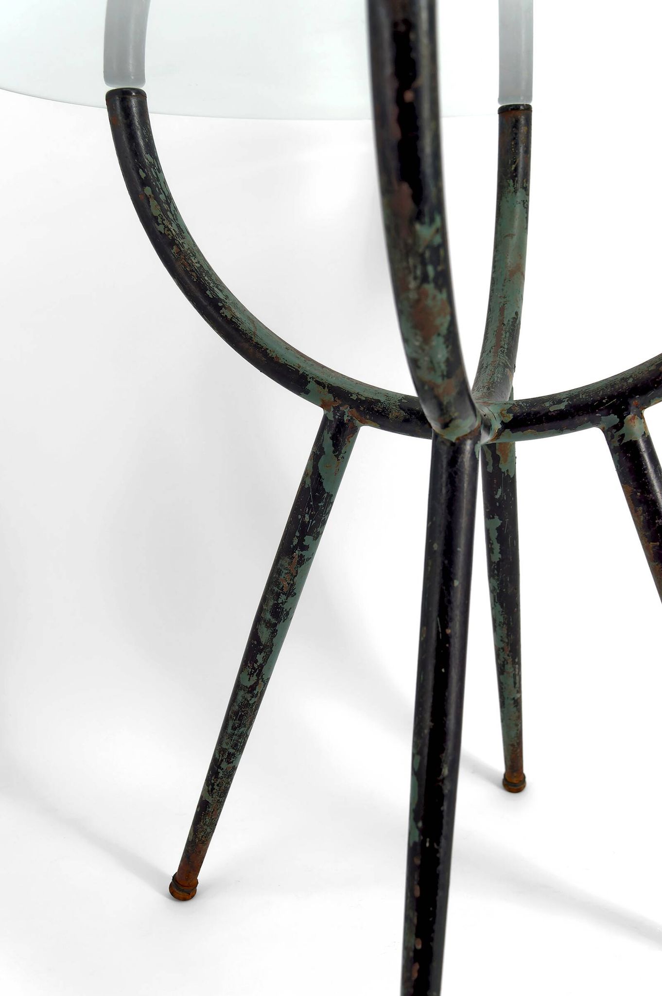 Patinated metal gueridon – Italy, 1960s