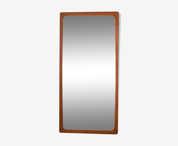 Danish rectangular mirror with frame in teak, 1960s