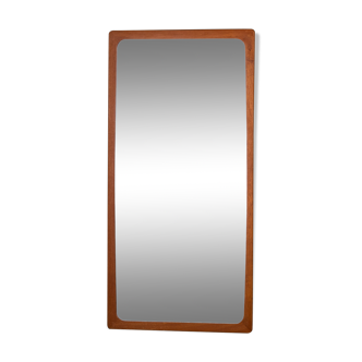 Danish rectangular mirror with frame in teak, 1960s