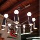 Lustre en acier italien de cru