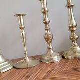 Set of 10 gold-tinted brass candle holders 02 pro