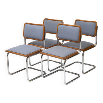 Set of 4 Cesca B32 chairs by Marcel Breuer, produced by Bene, Austria, 1980s