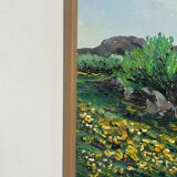 Swedish oil on canvas – “flowers” by lars "bjönni" andersson