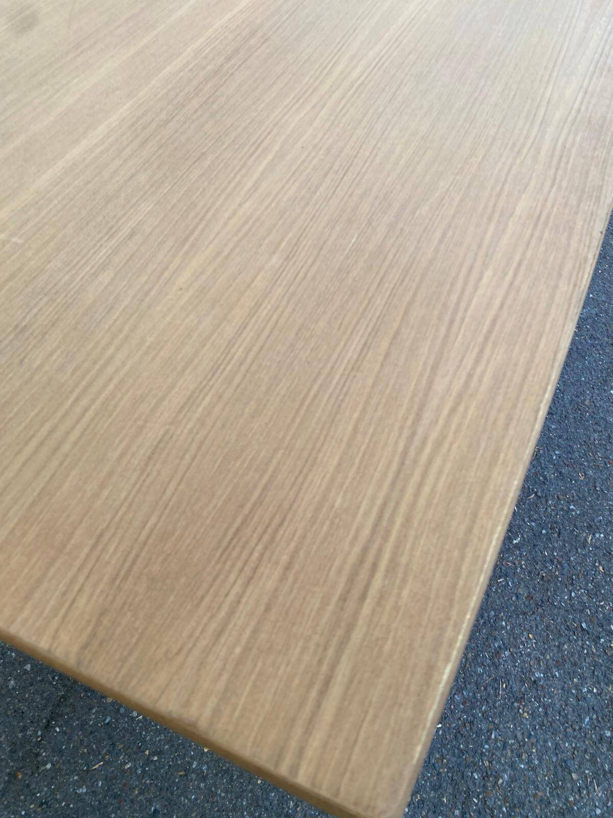 Table à manger design scandinave extensible décapée en teck brut 1960
