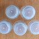 Lot de cinq pots d'apothicaire en verre transparent