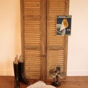 Pair of pickled wooden shutters