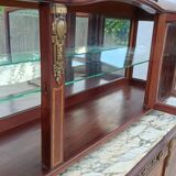Louis XVI 2-part sideboard in mahogany veneer and precious wood marquetry