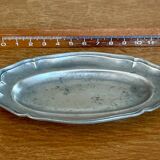 Miniature pewter dish for dinette