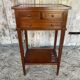 Antique Nightstand Entry Table Cherry Wood 3 Drawers Vintage #D995