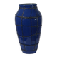 Vintage ceramic vase in fat lava style, Memphis spider web.
