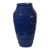 Vase en céramique vintage fat lava style Memphis toile d'araignée